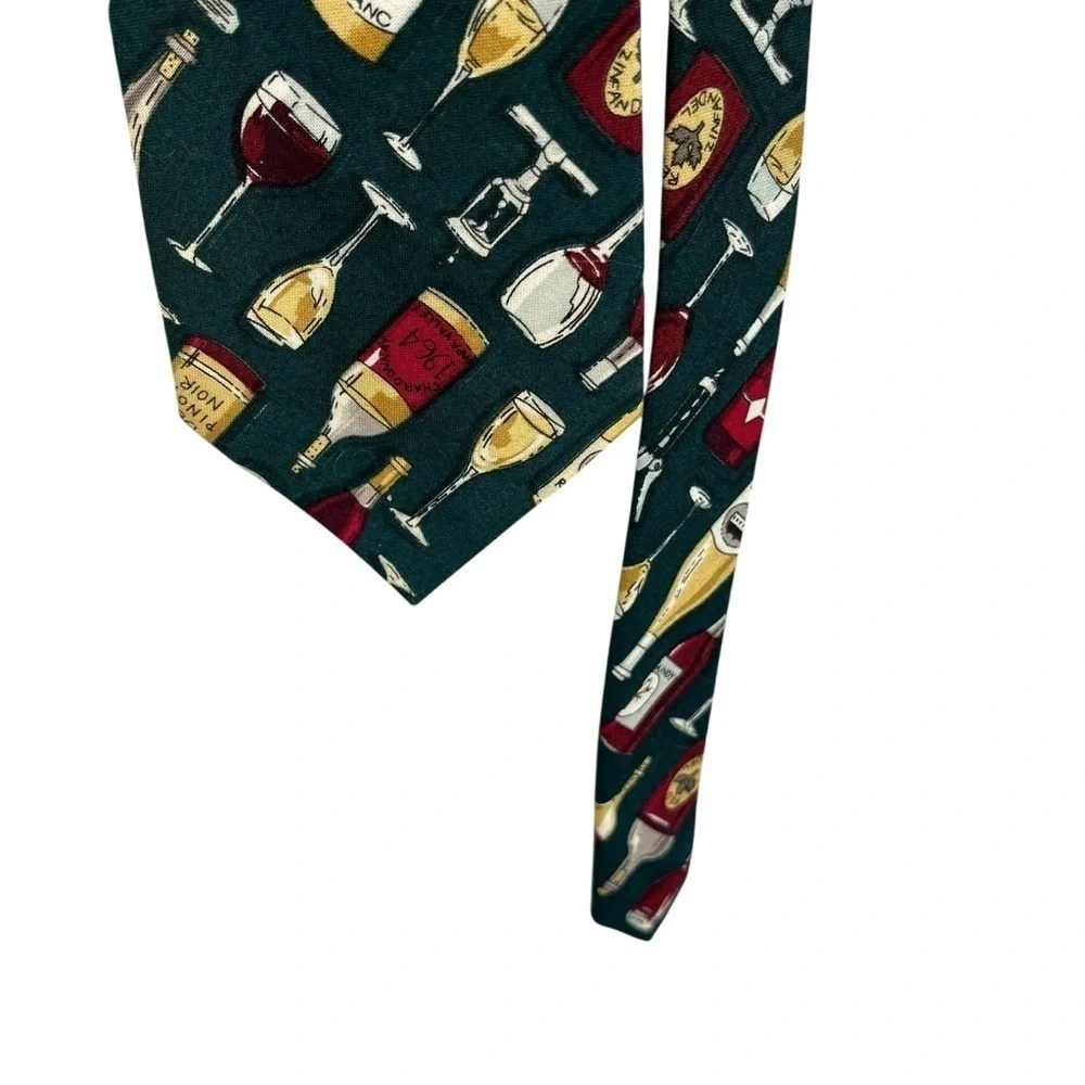 San-Ria Newport, RI Wine Bottle 100% Cotton Tie Men's Sommelier Vintner Winery